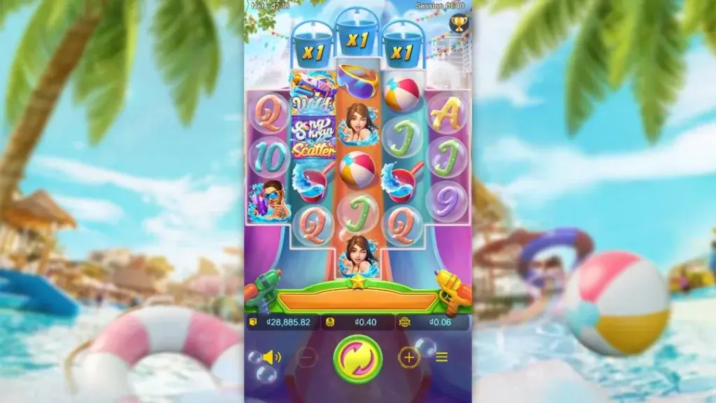 Ảnh giao diện chính game Songkran Splash (slot PG) chơi tại LC79